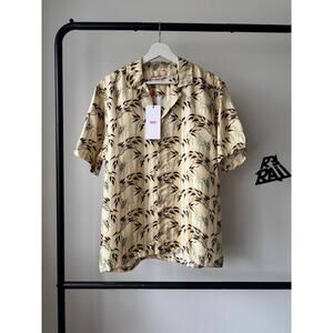 NWT Orlebar Brown Maitan Silk Catkin Print Shirt